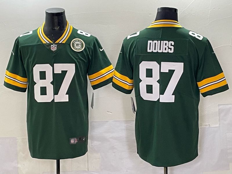 Men 2025 Nike Green Bay Packers #87 Doubs Green Limited NFL Jersey style 02->green bay packers->NFL Jersey